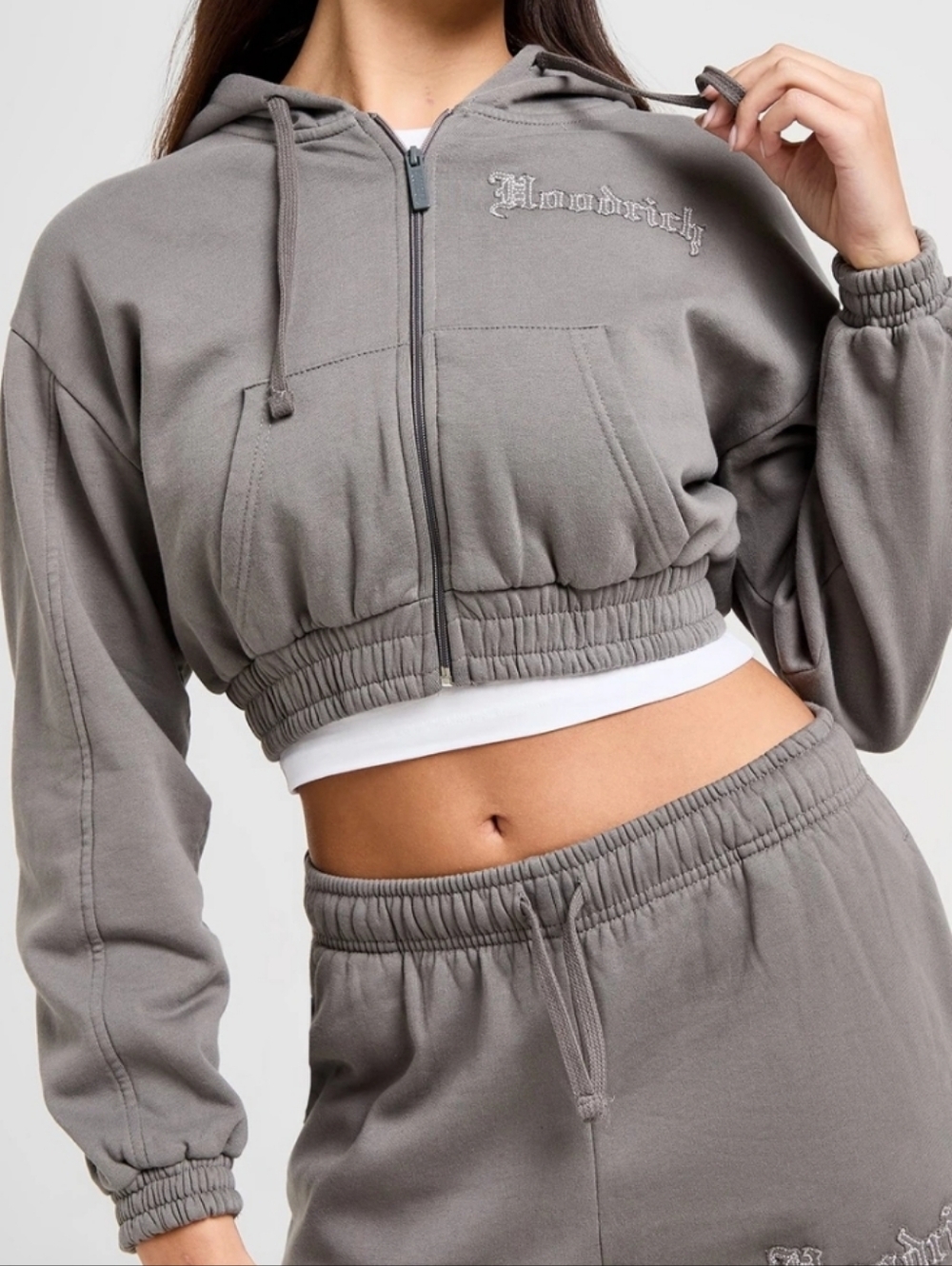 Hoodwrich Women's Tagra Full Zip Cropped Hoodie.